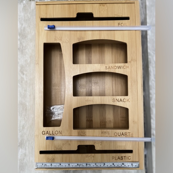 TITETE  6 in 1 Bamboo Ziplock Bag & Plastic Wrap/Foil Storage and Organization - Picture 9 of 10